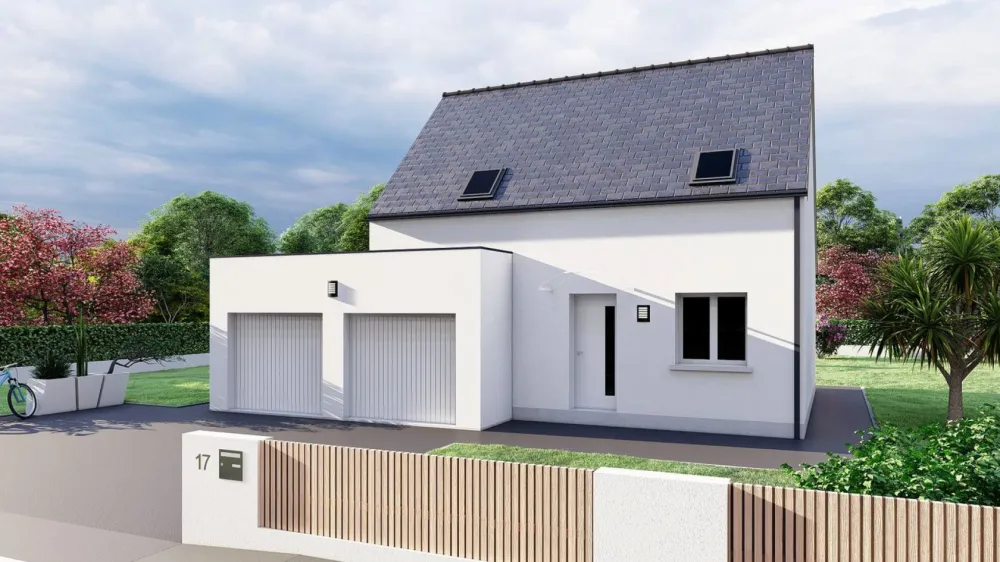 Image du modèle de maison MANOIR TOIT PLAT DOUBLE GARAGE