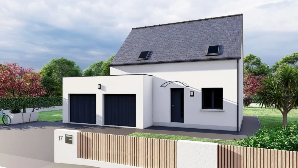 Image du modèle de maison MANOIR TOIT PLAT DOUBLE GARAGE