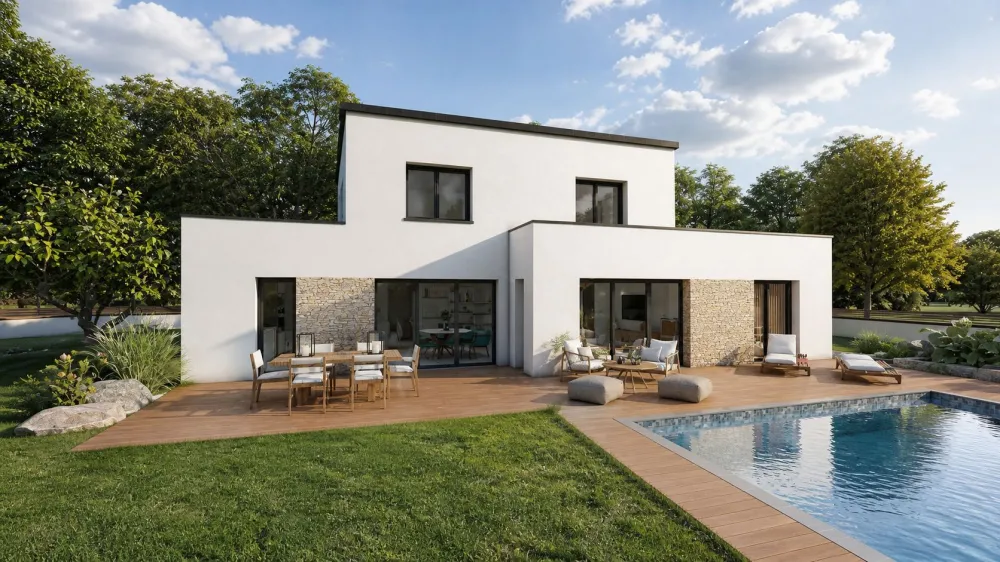 Image du modèle de maison CLERY PERS JARDIN PISCINE REALISTE