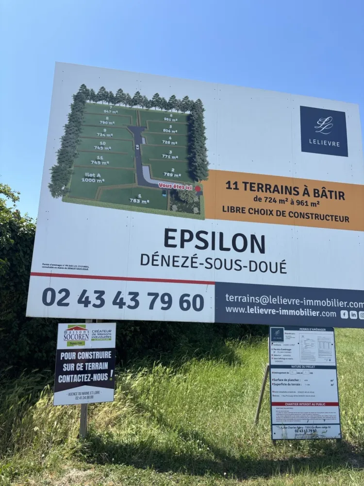 Image du terrain Terrain à bâtir de 672 m² à DENEZE-SOUS-DOUE (49)