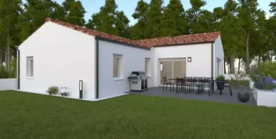 Image du modèle de maison RENDU AR avec végétation