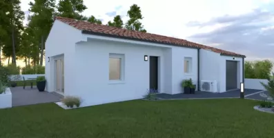 Image du modèle de maison RENDU AV 2 avec végétation-matin V1