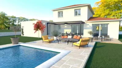 Image du modèle de maison visu jardin