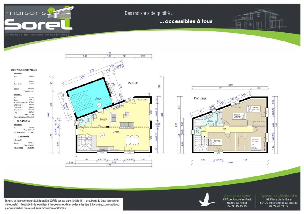 Image du modèle de maison Rdc&Etage REYRIEUX
