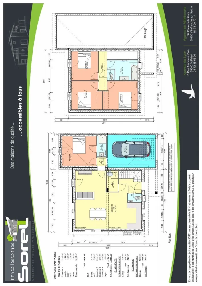 Image du modèle de maison PLAN RDC ETAGE TERNAY