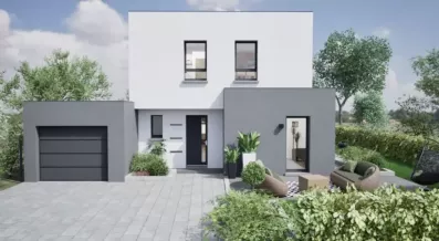 Image du modèle de maison toit plat face