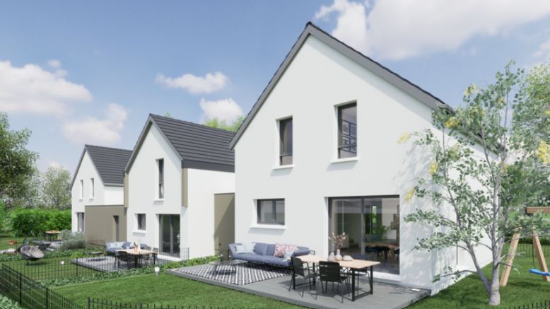 Image du modèle de maison Façade arrière VEFA Morschwiller