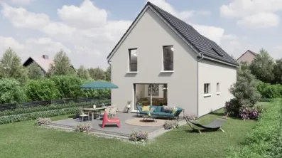 Image du modèle de maison 2 PANS 128 M² AVEC SS-SOL + GARAGE DOUBLE JARDIN AVP MUJIC