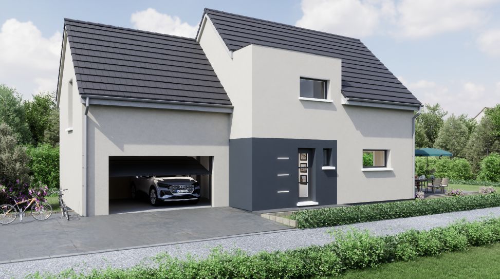 Image du modèle de maison 2 PANS 128 M² AVEC SS-SOL + GARAGE DOUBLE AVP MUJIC