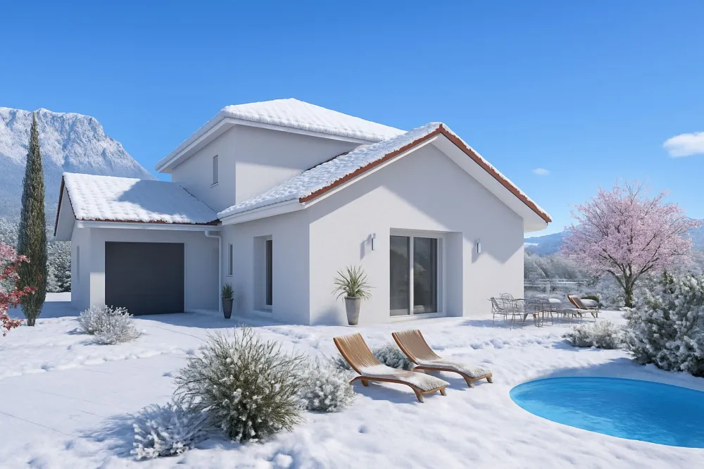 Image du modèle de maison TOURTERELLE NEIGE PISCINE