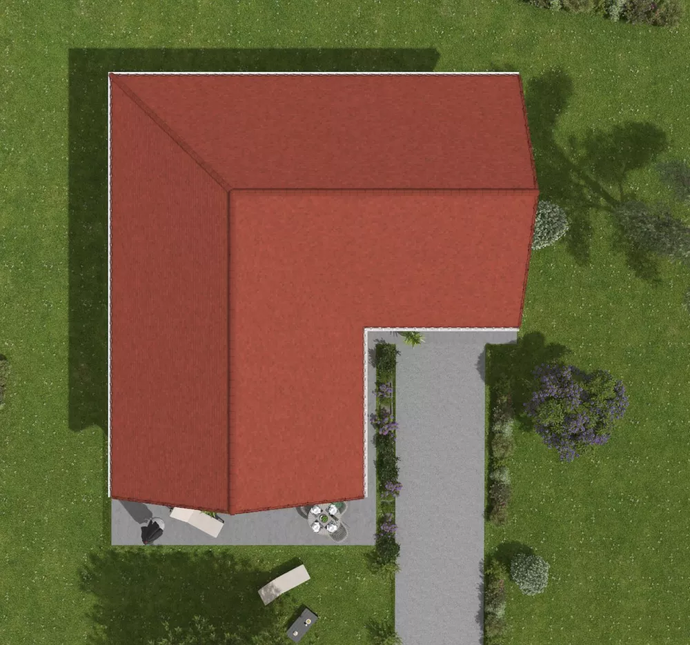 Image du modèle de maison MOUETTE - VUE DESSUS