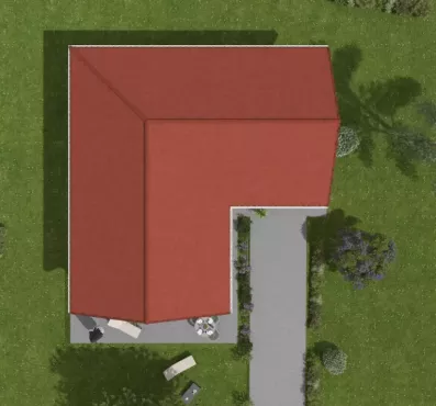 Image du modèle de maison MOUETTE - VUE DESSUS