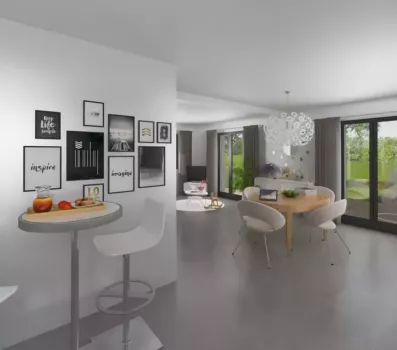Image du modèle de maison PALOMBE - SEJOUR - CUISINE