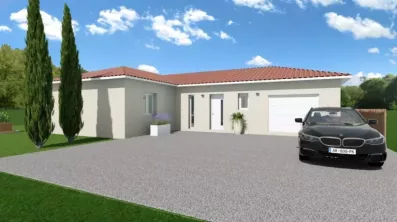 Image du modèle de maison Vue entrée tuiles rouges 2