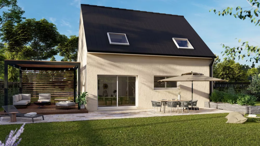Image du modèle de maison Maison_CORALIA_4CH SG JARDIN- Blanc