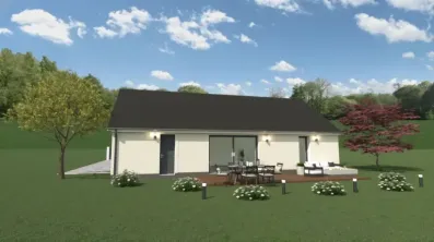 Image du modèle de maison REALIA 76m² + GARAGE 18m² facade arriere ( DESIDERATO 139 74€)