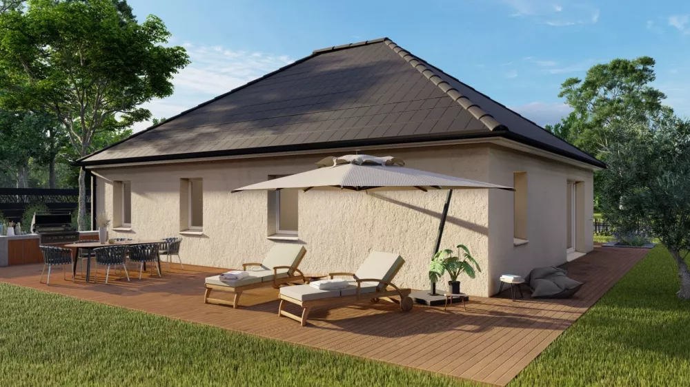 Image du modèle de maison Maison_CAMELIA-3CH-AG BIS-JARDIN- BLANC