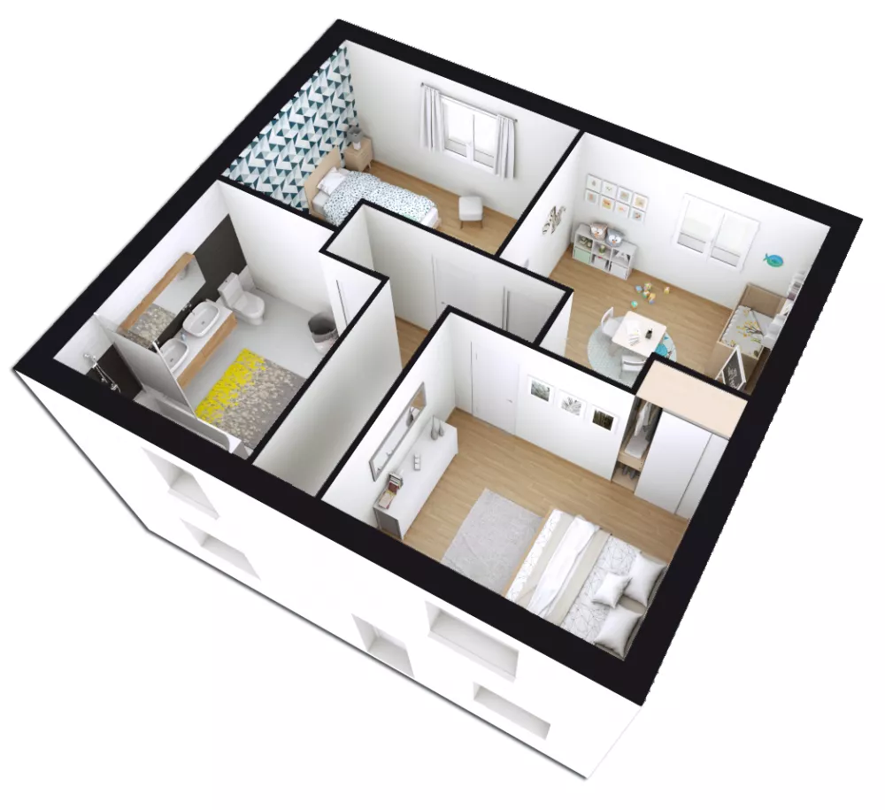 Image du modèle de maison ROSALIA_3CH_SG AXO R+1