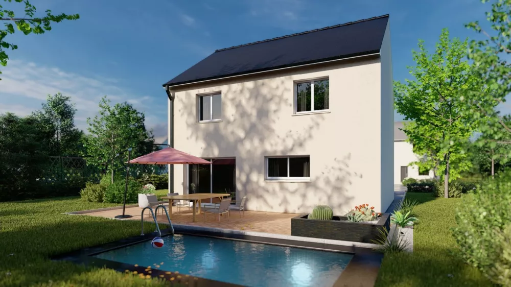 Image du modèle de maison Maison_ROSALIA_MV_R+1_4CH SG_JARDIN