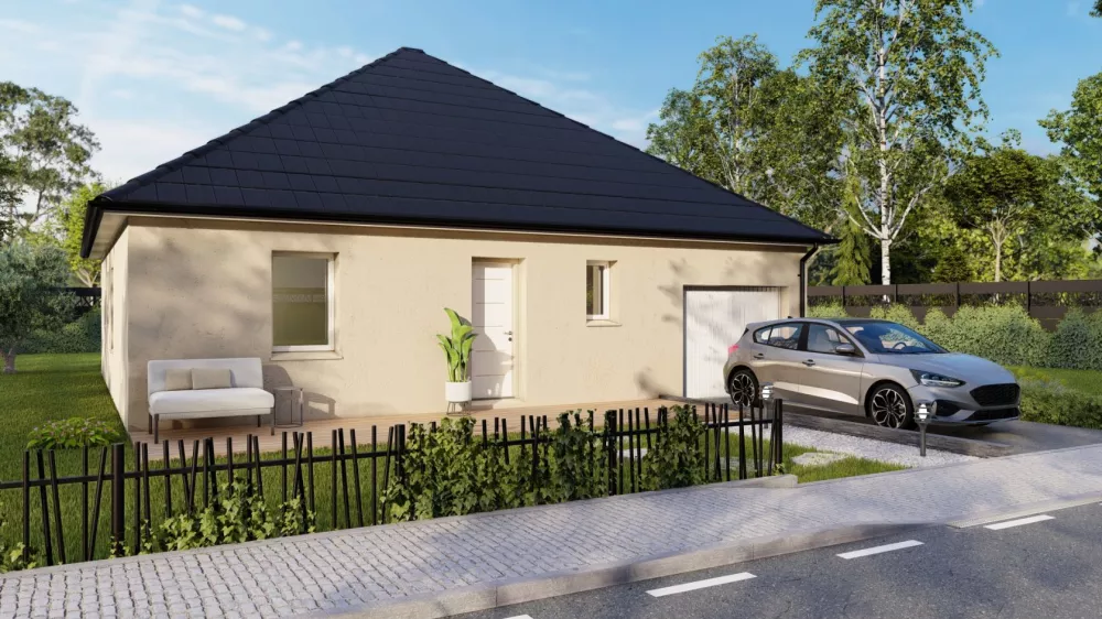Image du modèle de maison Maison_CAMELIA-3CH+-AG- RUE - BLANC