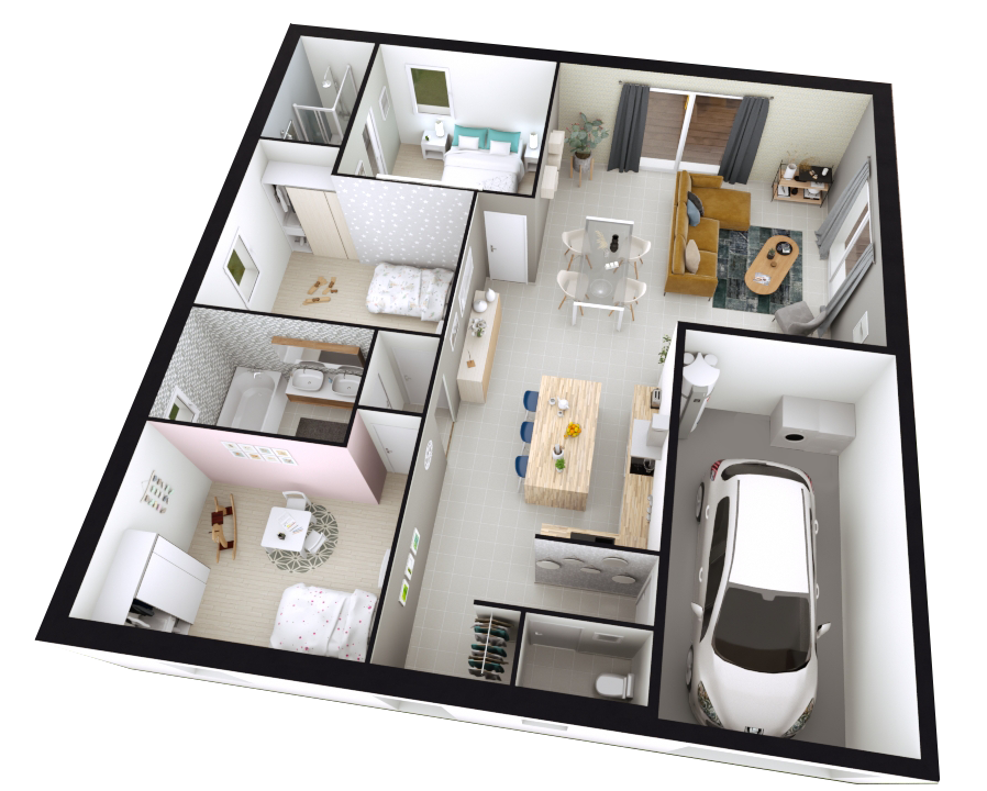 Image du modèle de maison MV_CAMELIA 3ch+ AG AXO