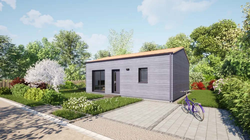 Image du modèle de maison 50 Tuiles - Vue accès