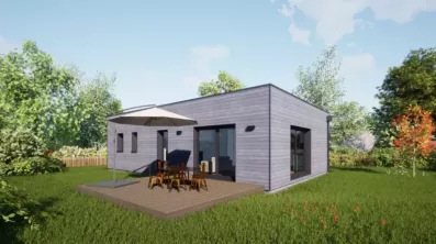 Image du modèle de maison 80 Toit Terrasse - Vue Jardin