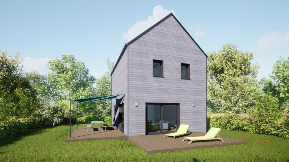 Image du modèle de maison 80 étage Ardoises - Vue Terrasses