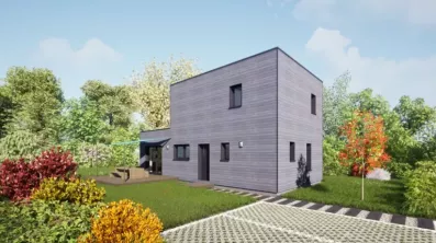 Image du modèle de maison 95 Toit Terrasse - Vue accès