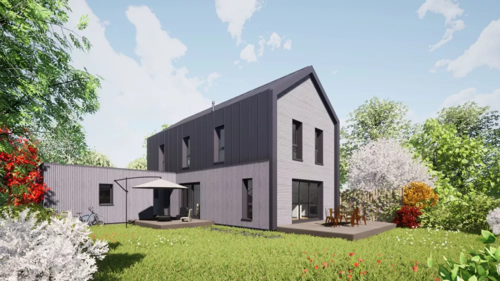 Image du modèle de maison Lusseau - Vue Jardin -Printemps