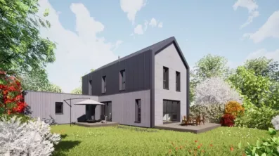 Image du modèle de maison Lusseau - Vue Jardin -Printemps