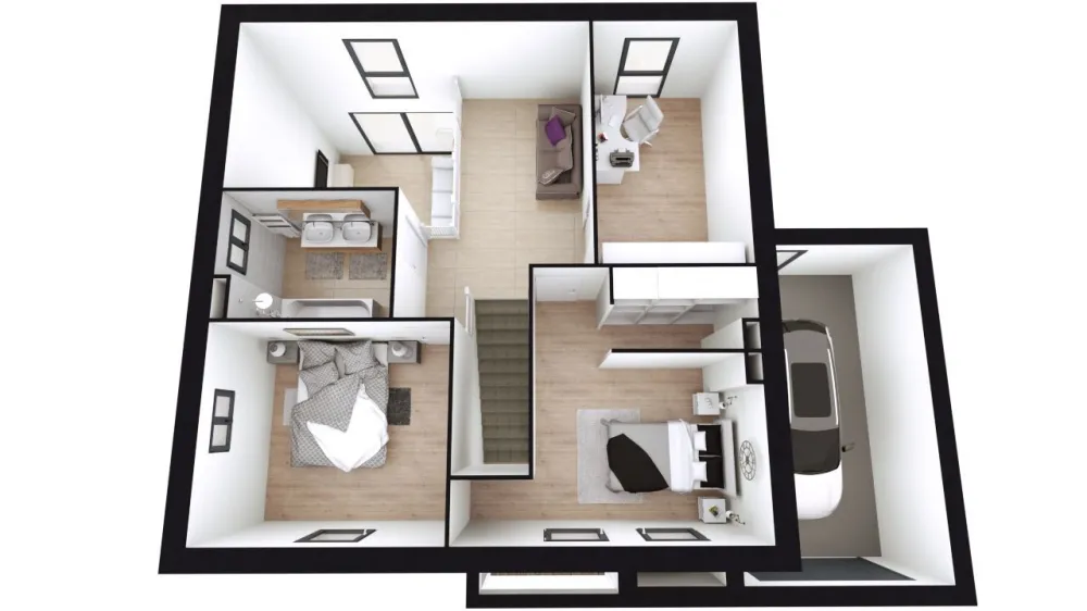 Image du modèle de maison vue etage