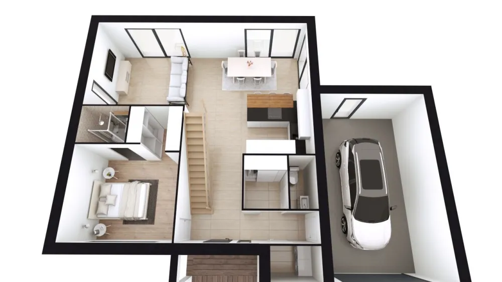 Image du modèle de maison vue rdc