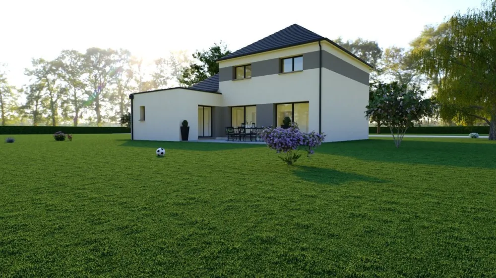 Image du modèle de maison 17 Visuel toit 4 pentes
