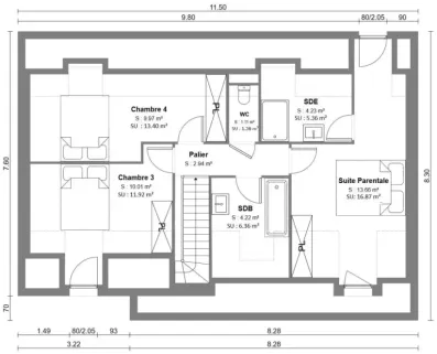 Image du modèle de maison Etage 1 (2)