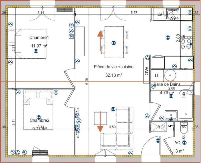 Image du modèle de maison pp 60m²
