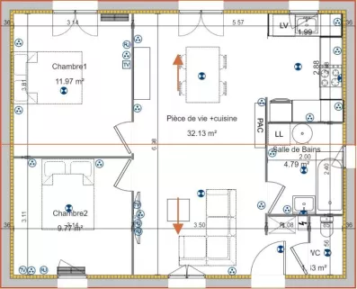 Image du modèle de maison pp 60m²