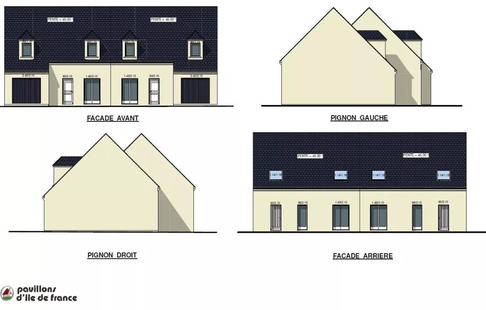 Image du modèle de maison visuel façade