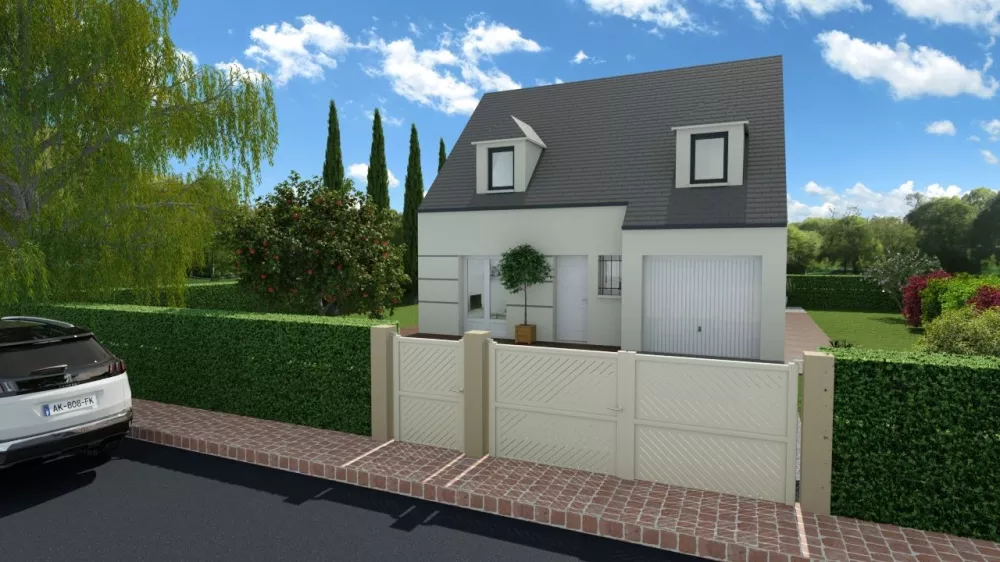 Image du modèle de maison vue exterieure entree