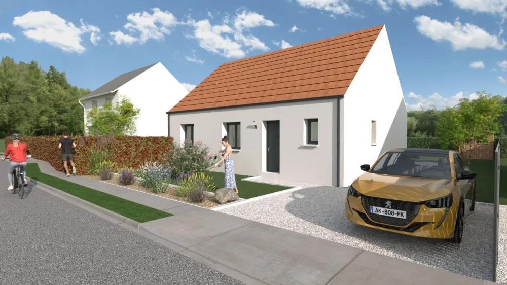 Image du modèle de maison Visuel avant Maison 75m²