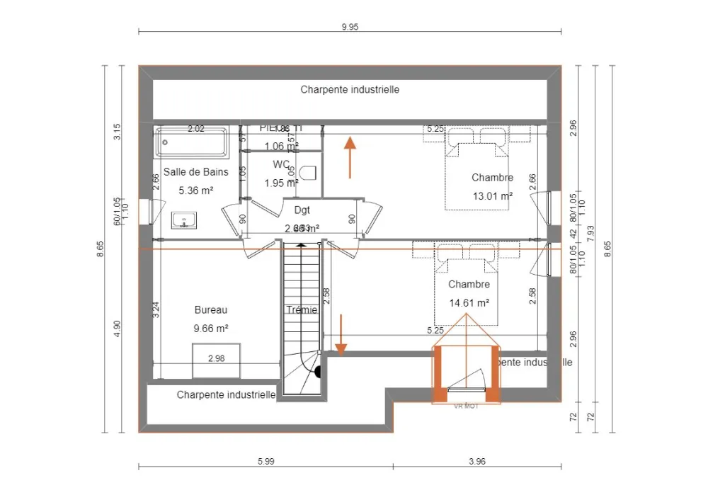 Image du modèle de maison Etage 1