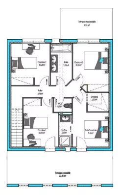 Image du modèle de maison OShic-plan-135-garage ETAGE-sans cotes