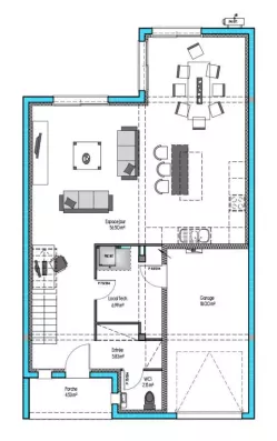 Image du modèle de maison OShic-plan-135-garage RDC-sans cotes