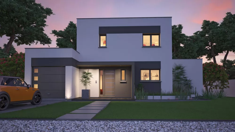 Image du modèle de maison Oreka_21h00_VueAvEnsemble_16x9_WEB