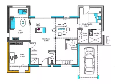 Image du modèle de maison Oreka-Concept2-132 RDC-sans cotes