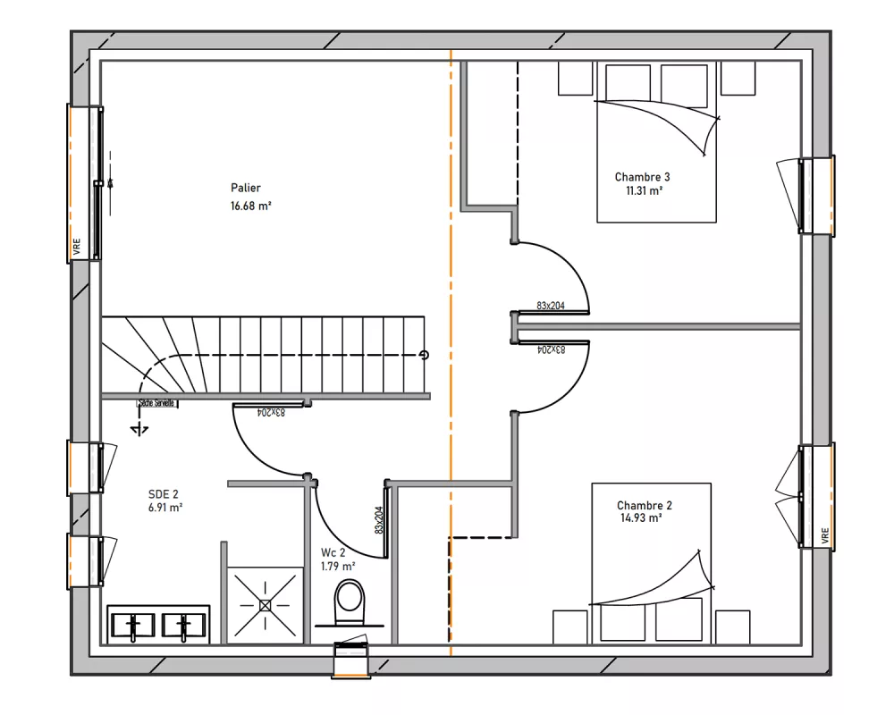 Image du modèle de maison PLAN CEDRE ETAGE