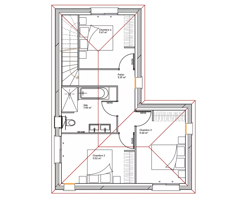 Image du modèle de maison PLAN DAHLIA ETAGE