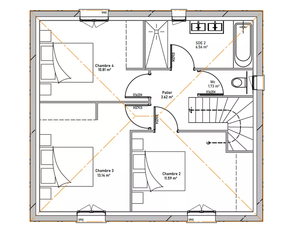 Image du modèle de maison PLAN JASMIN ETAGE
