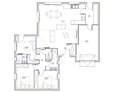 Image du modèle de maison PLAN MAHONIA RDC
