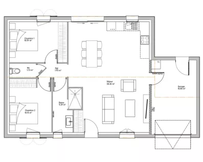 Image du modèle de maison PLAN PAPYRUS RDC